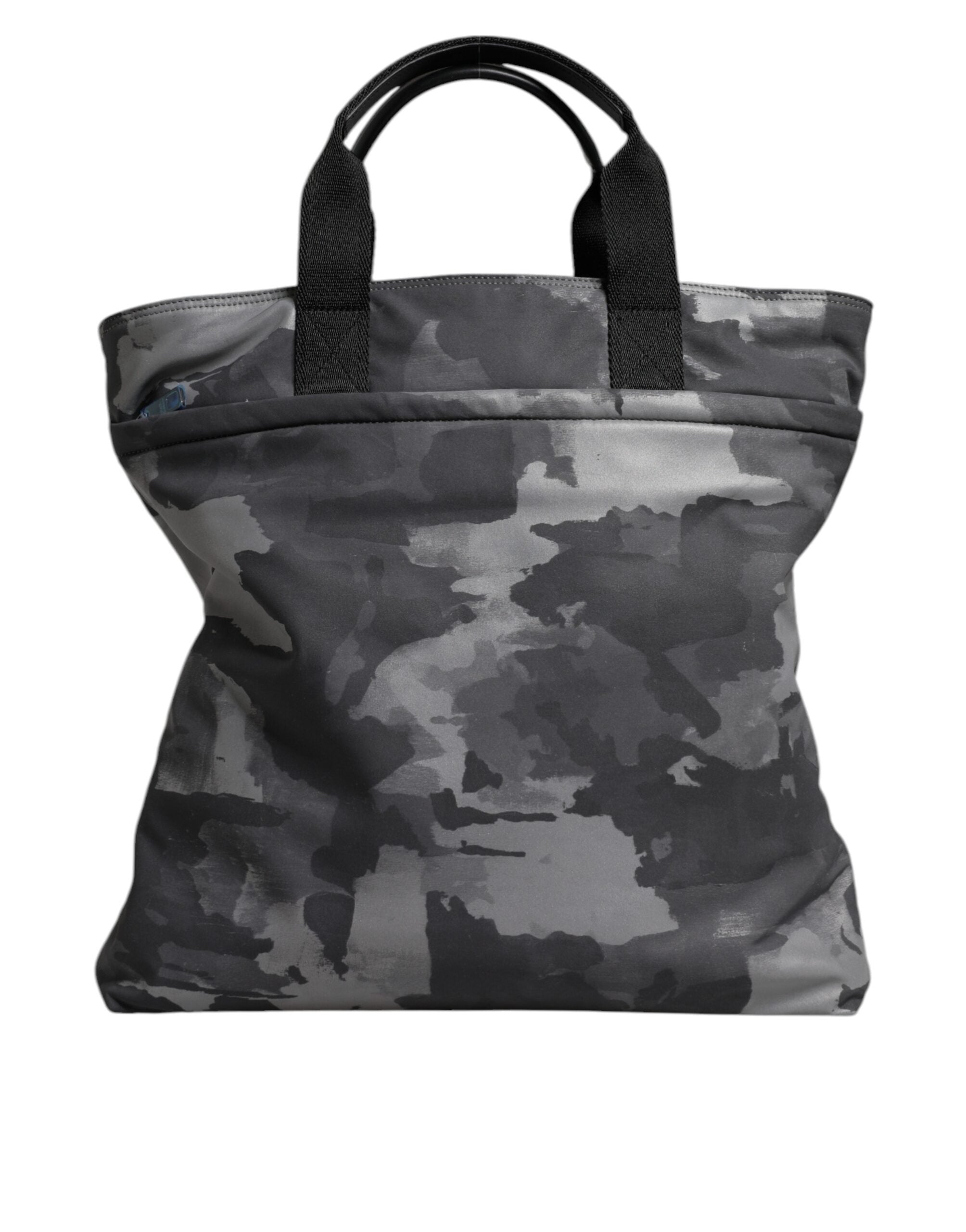 Dolce & Gabbana Gray Camo Cotton Multiple Compartments Tote Bag - Zeiniez