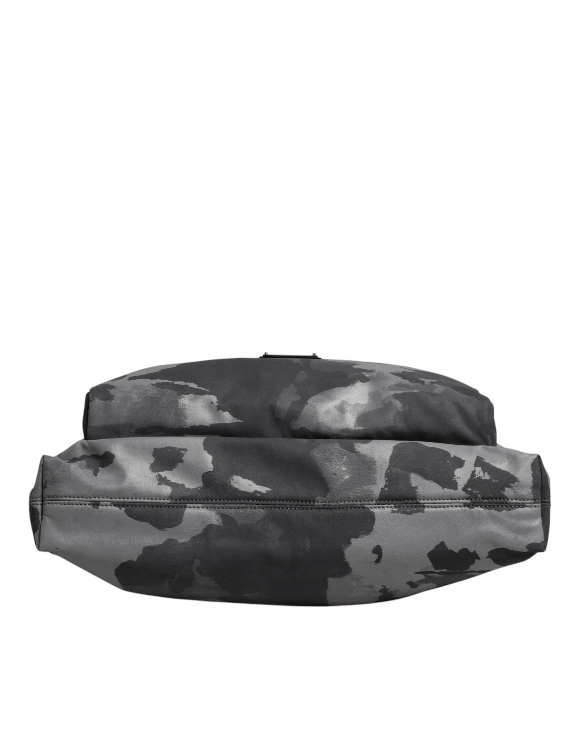 Dolce & Gabbana Gray Camo Cotton Multiple Compartments Tote Bag - Zeiniez