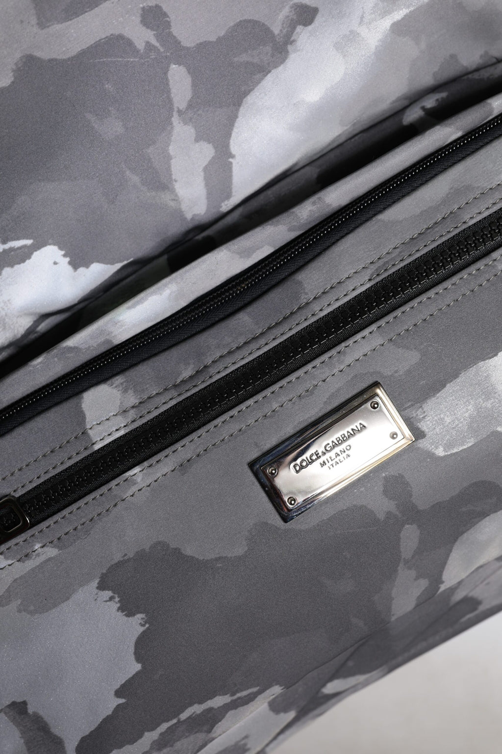 Dolce & Gabbana Gray Camo Cotton Multiple Compartments Tote Bag - Zeiniez