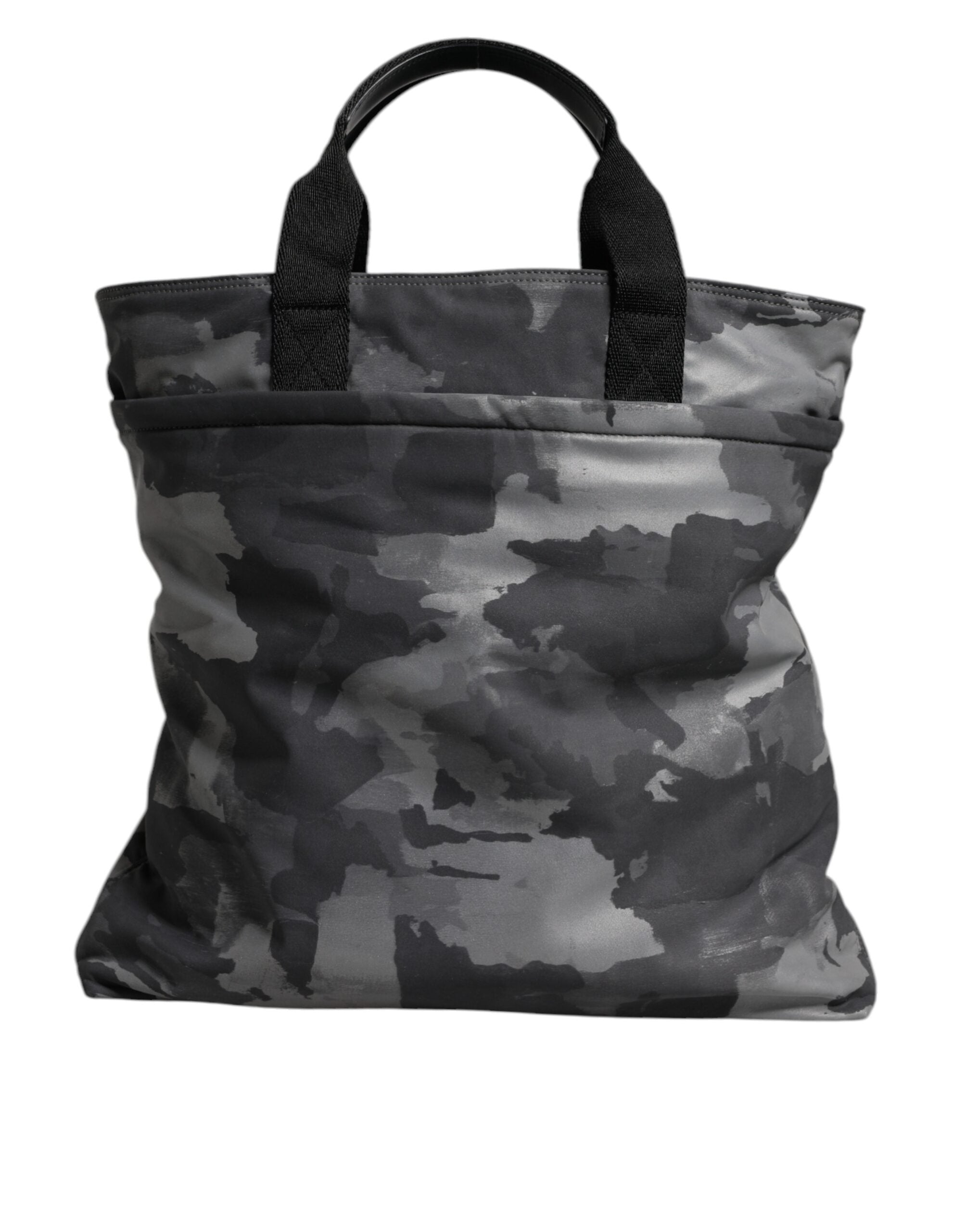 Dolce & Gabbana Gray Camo Cotton Multiple Compartments Tote Bag - Zeiniez