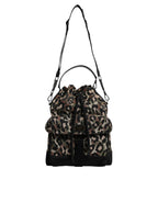 Dolce & Gabbana Multicolor Leopard Cotton Shoulder Bucket Bag - Zeiniez