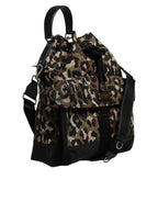 Dolce & Gabbana Multicolor Leopard Cotton Shoulder Bucket Bag - Zeiniez