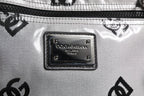 Dolce & Gabbana Polyester Gray Black DG Logo Plaque Backpack Bag - Zeiniez