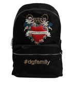 Dolce & Gabbana Black Nylon #DGFAMILY Embellished Backpack VULCANO Bag - Zeiniez