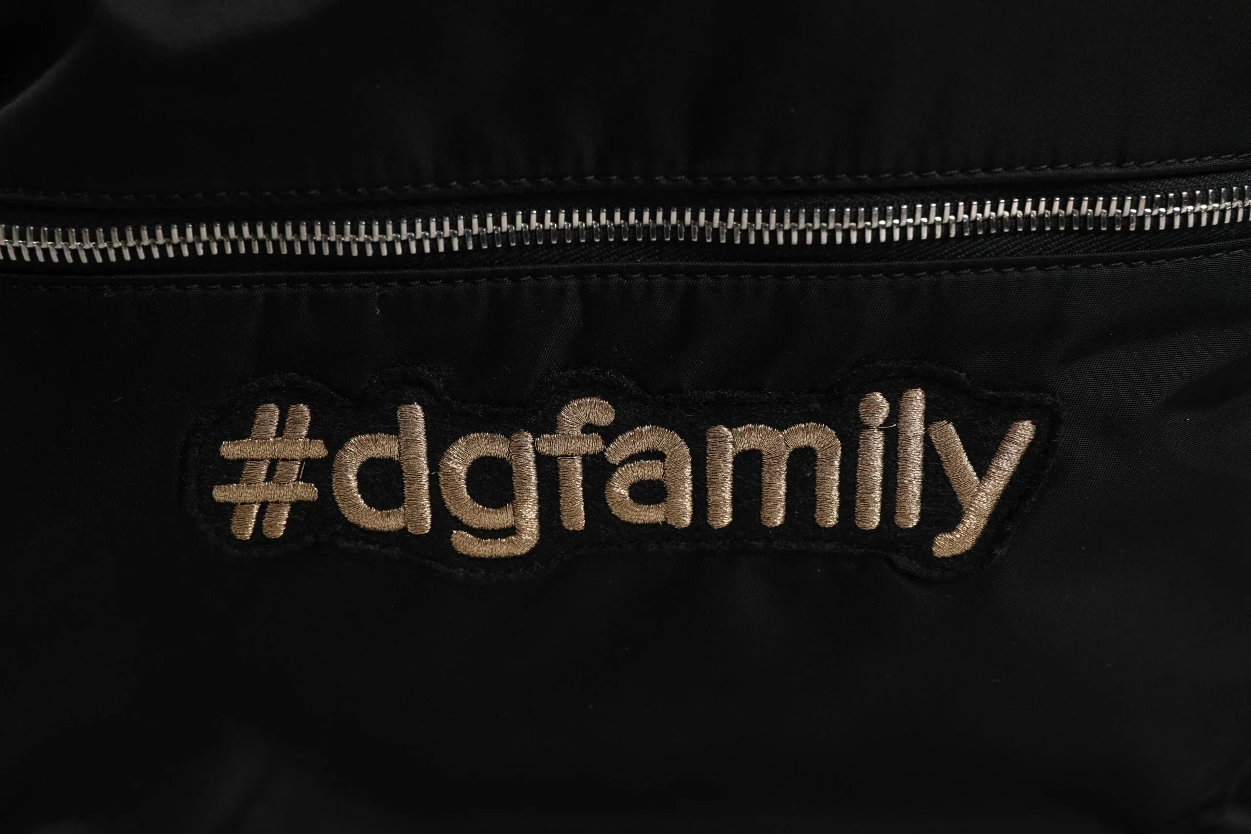 Dolce & Gabbana Black Nylon #DGFAMILY Embellished Backpack VULCANO Bag - Zeiniez