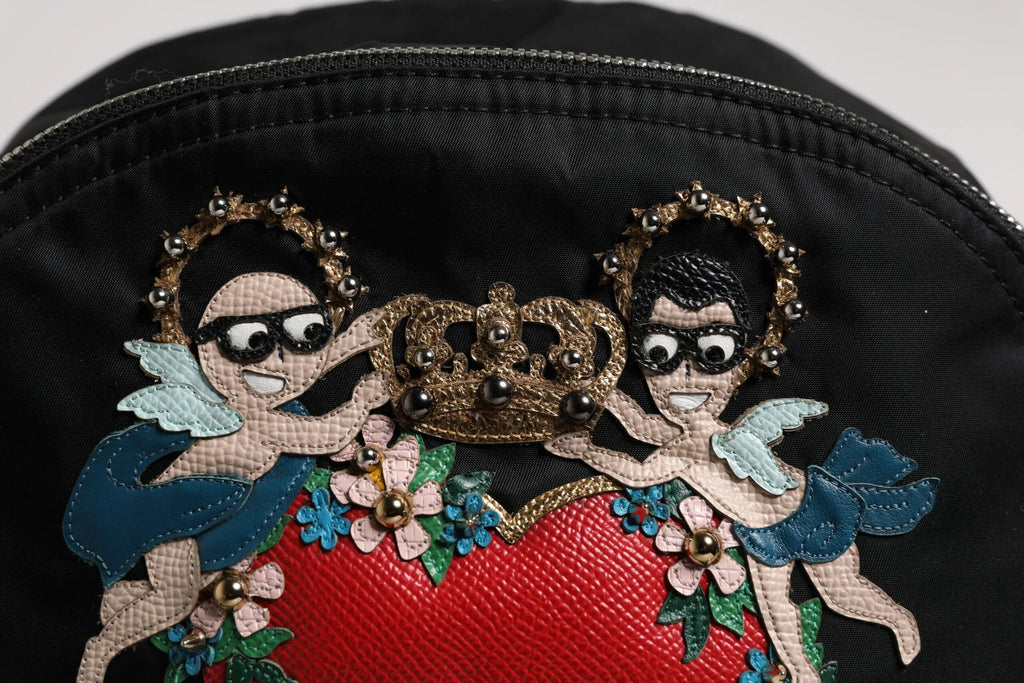 Dolce & Gabbana Black Nylon #DGFAMILY Embellished Backpack VULCANO Bag - Zeiniez