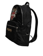 Dolce & Gabbana Black Nylon #DGFAMILY Embellished Backpack VULCANO Bag - Zeiniez