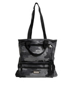Dolce & Gabbana Black Camouflage Shoulder Strap Logo Plaque Bag - Zeiniez