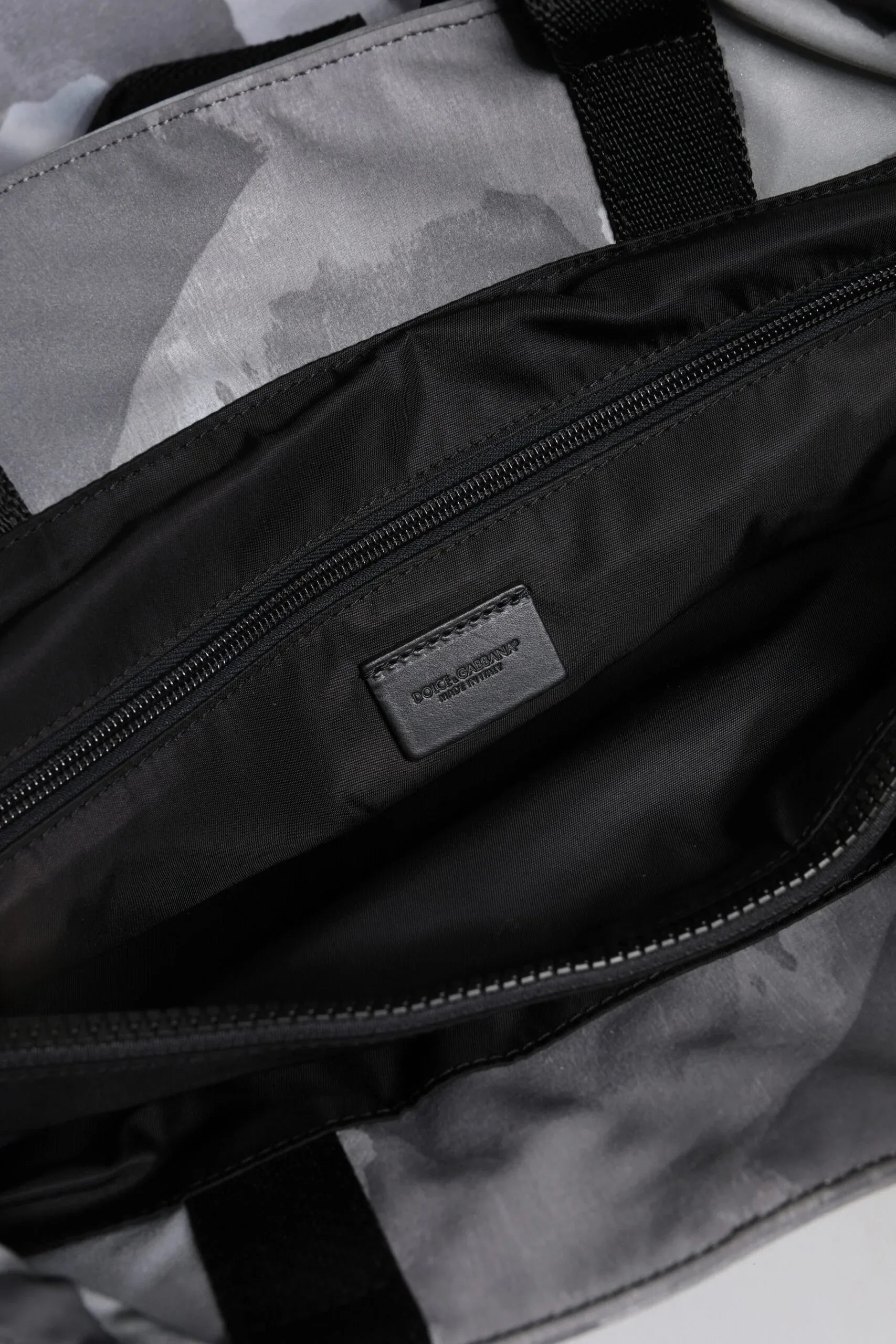 Dolce & Gabbana Black Camouflage Shoulder Strap Logo Plaque Bag - Zeiniez