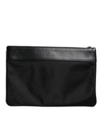 Dolce & Gabbana Multicolor Leopard Jacquard Print Logo Plaque Pouch Bag - Zeiniez