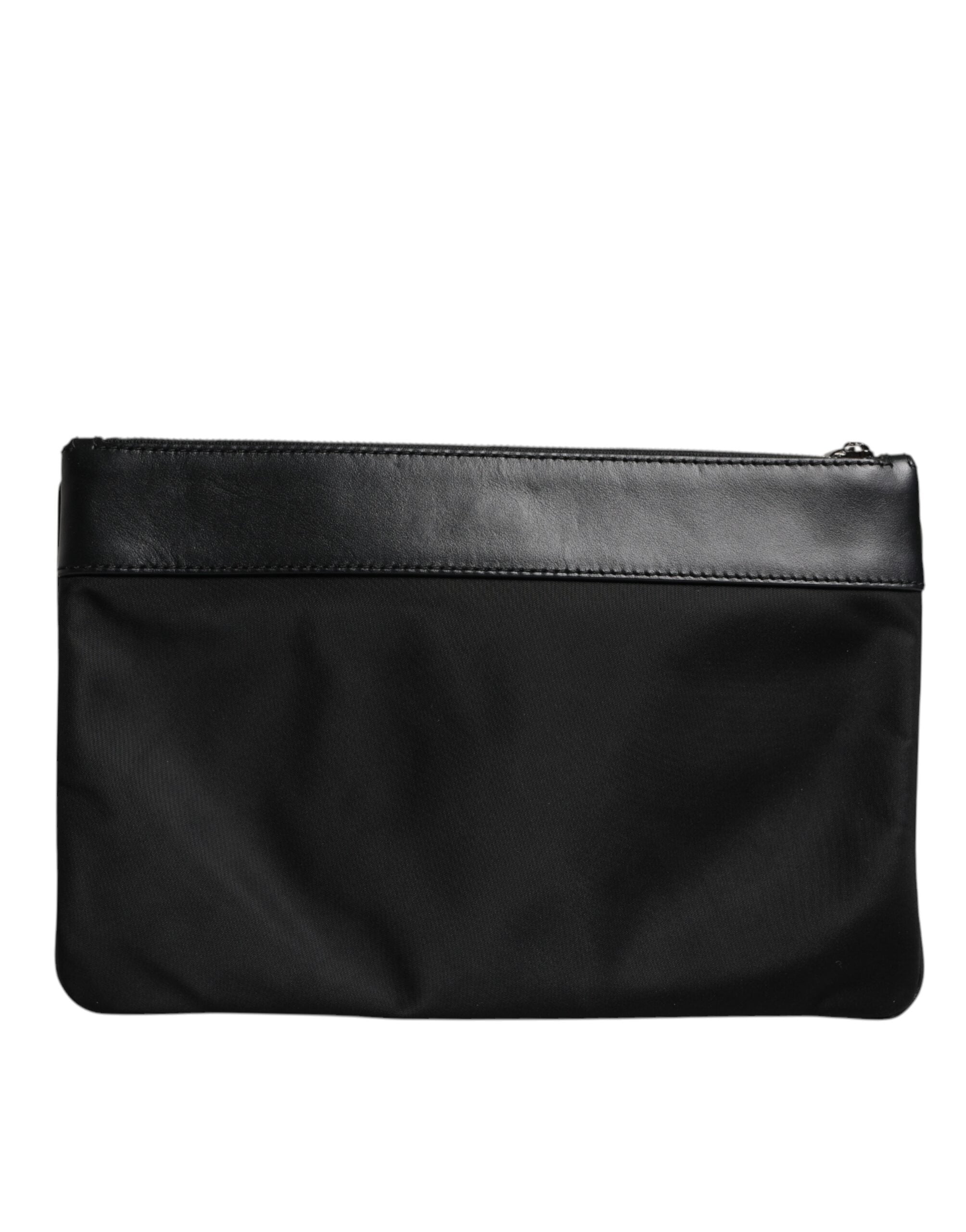 Dolce & Gabbana Multicolor Leopard Jacquard Print Logo Plaque Pouch Bag - Zeiniez