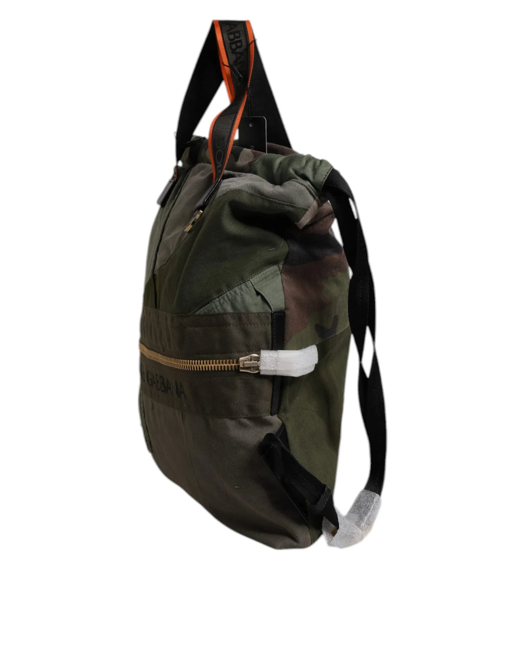Dolce & Gabbana Military Green Patchwork Rucksack Backpack Bag - Zeiniez