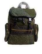 Dolce & Gabbana Military Green Patchwork Travel Backpack Bag - Zeiniez