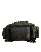 Dolce & Gabbana Military Green Patchwork Travel Backpack Bag - Zeiniez