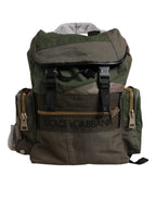 Dolce & Gabbana Military Green Patchwork Travel Backpack Bag - Zeiniez