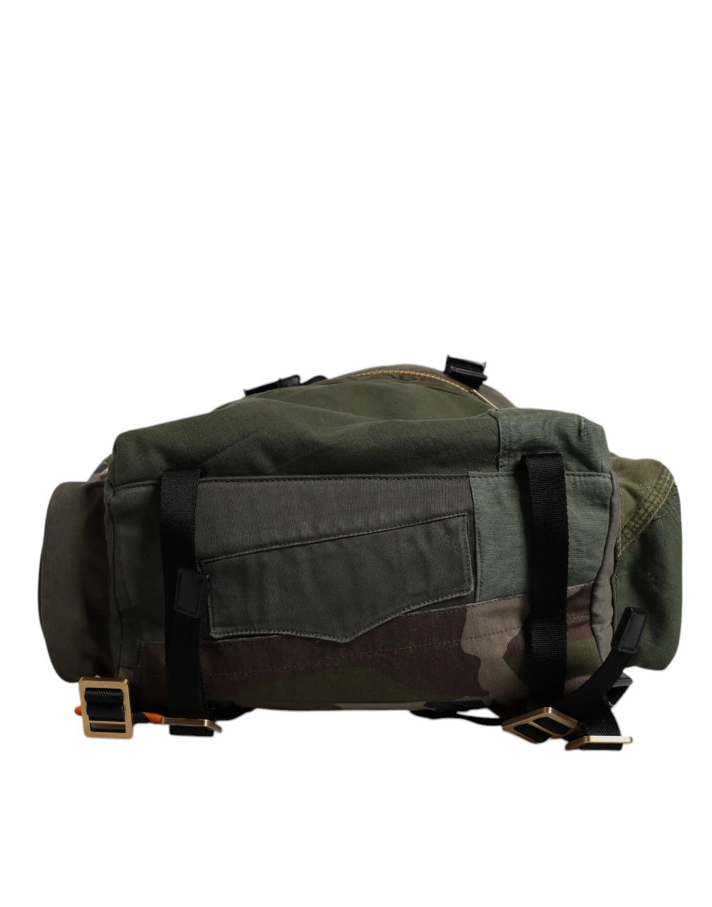 Dolce & Gabbana Military Green Patchwork Travel Backpack Bag - Zeiniez