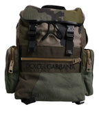 Dolce & Gabbana Military Green Patchwork Travel Backpack Bag - Zeiniez