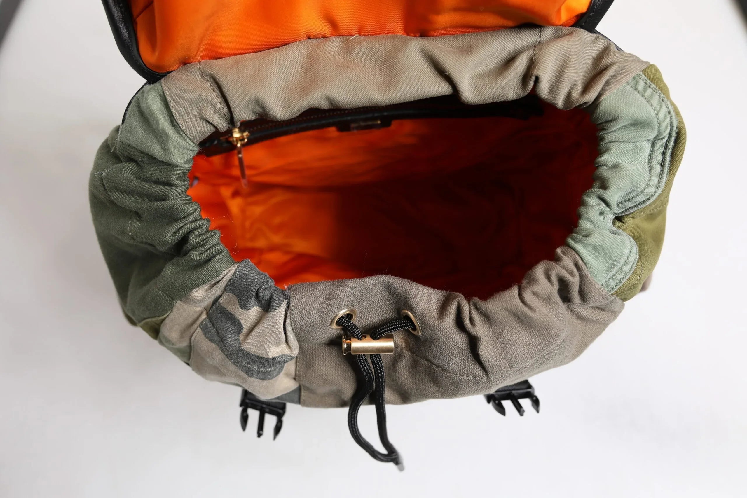 Dolce & Gabbana Military Green Patchwork School Backpack Bag - Zeiniez