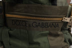 Dolce & Gabbana Military Green Patchwork Travel Backpack Bag - Zeiniez