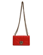 Dolce & Gabbana Red Quilted Devotion Crossbody Chain Phone Cover Bag - Zeiniez