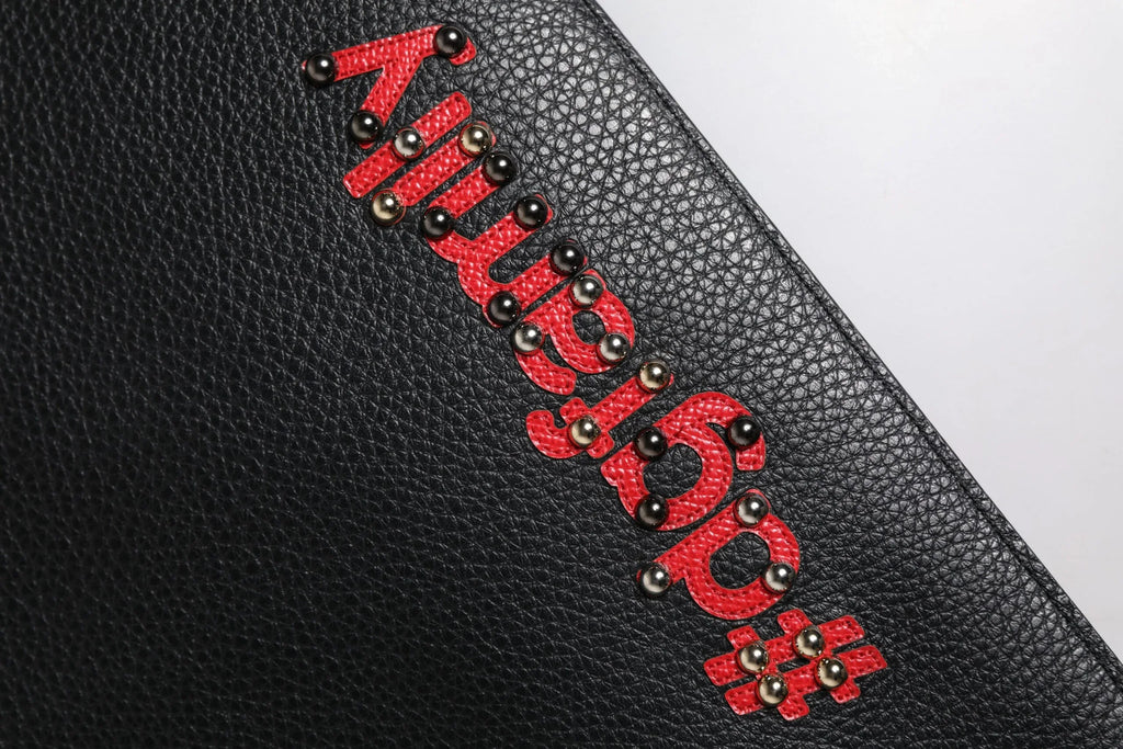 Dolce & Gabbana Black #DGFamily Embellished Leather Clutch Bag - Zeiniez