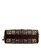 Dolce & Gabbana Brown Leopard Leather Shoulder Strap Duffle Bag - Zeiniez