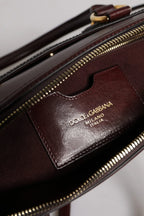 Dolce & Gabbana Brown Leopard Leather Shoulder Strap Duffle Bag - Zeiniez