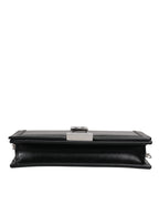 Versace Black Calfskin Leather Chain Strap Shoulder Crossbody Bag - Zeiniez