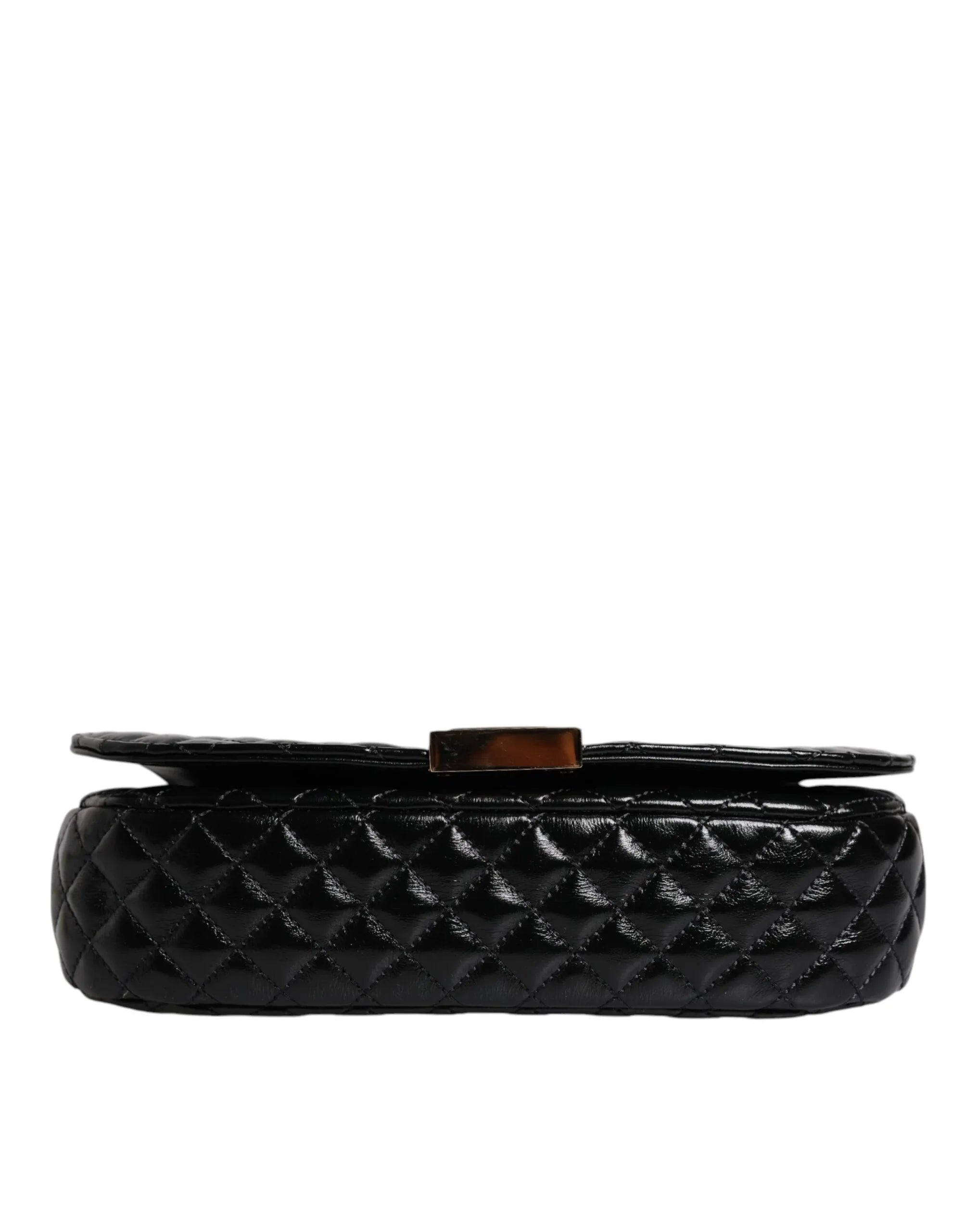 Versace Black Calf Leather Quilted Shoulder Strap Bag - Zeiniez