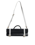 Dolce & Gabbana Blue White Calfskin Leather Crossbody Shoulder Bag - Zeiniez