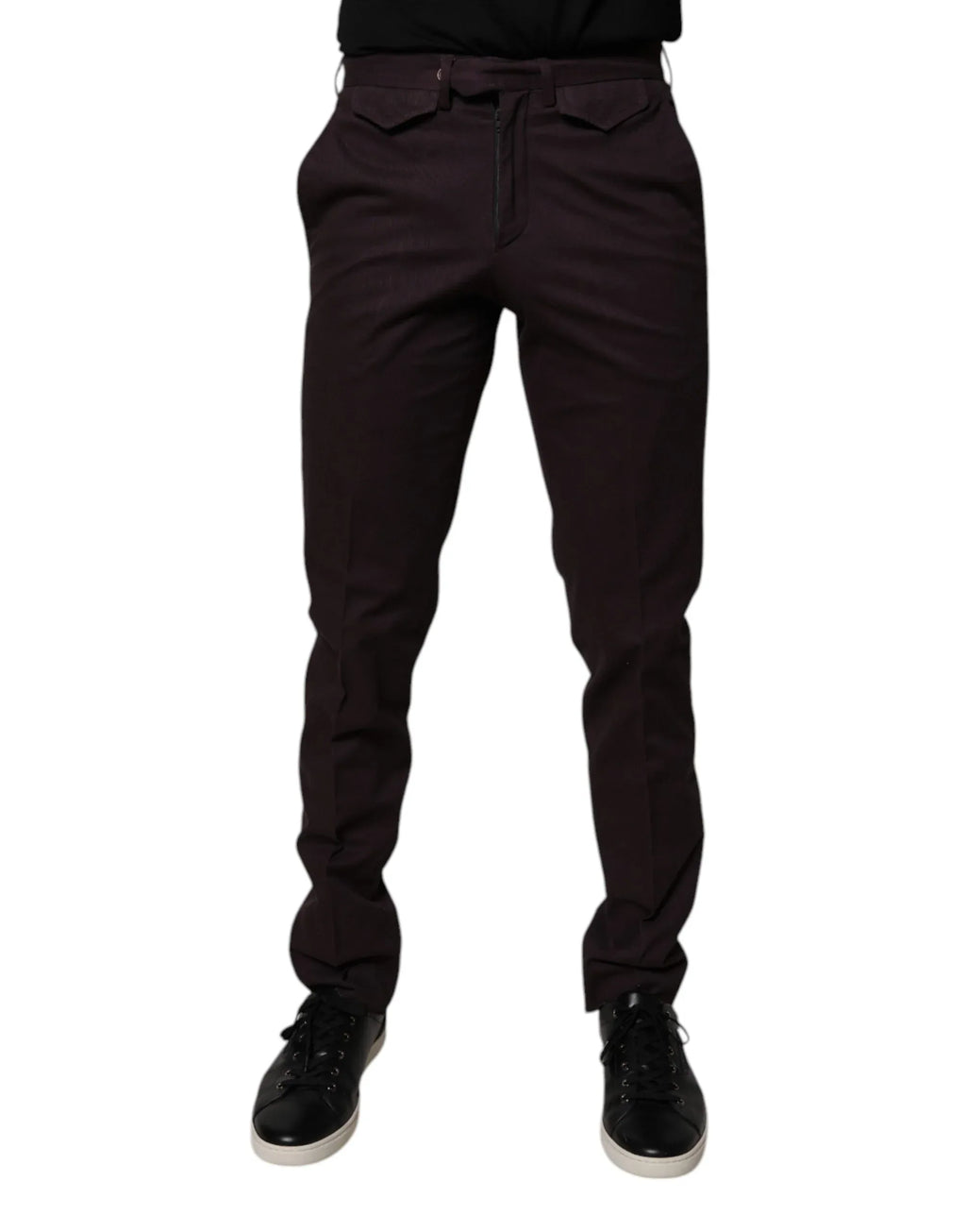 BENCIVENGA Brown Pure Cotton Slim Fit Men Dress Pants - Zeiniez