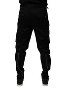 Dolce & Gabbana Black Cotton Cargo Tapered Pants - Zeiniez