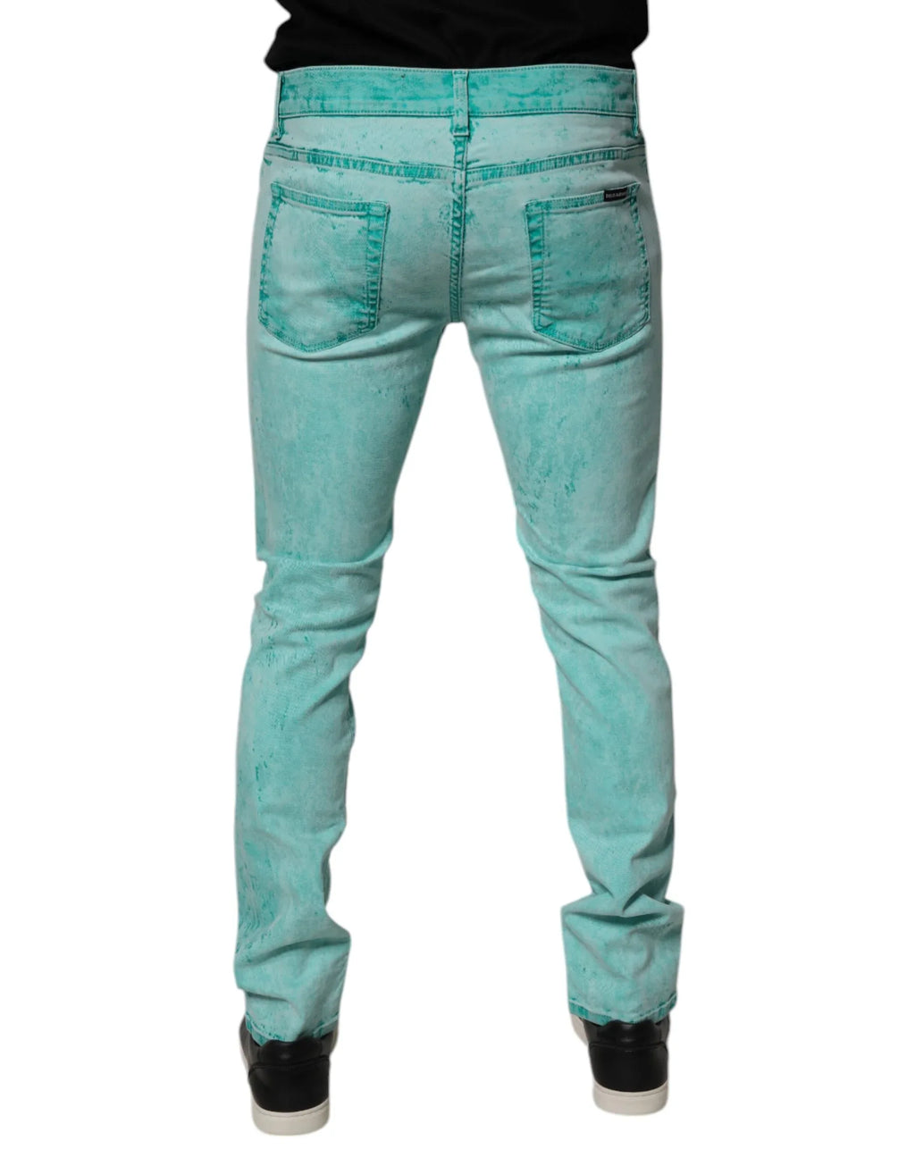 Dolce & Gabbana Green Tie Dye Cotton Skinny Men Denim Jeans - Zeiniez