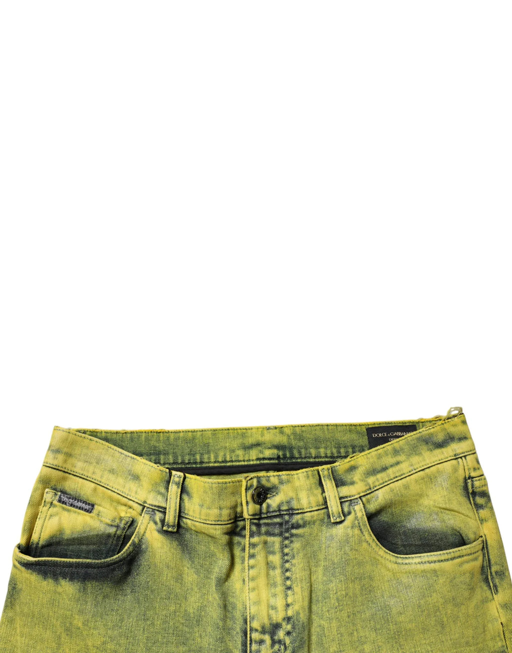 Dolce & Gabbana Yellow Cotton Stretch Skinny Men Denim Jeans - Zeiniez