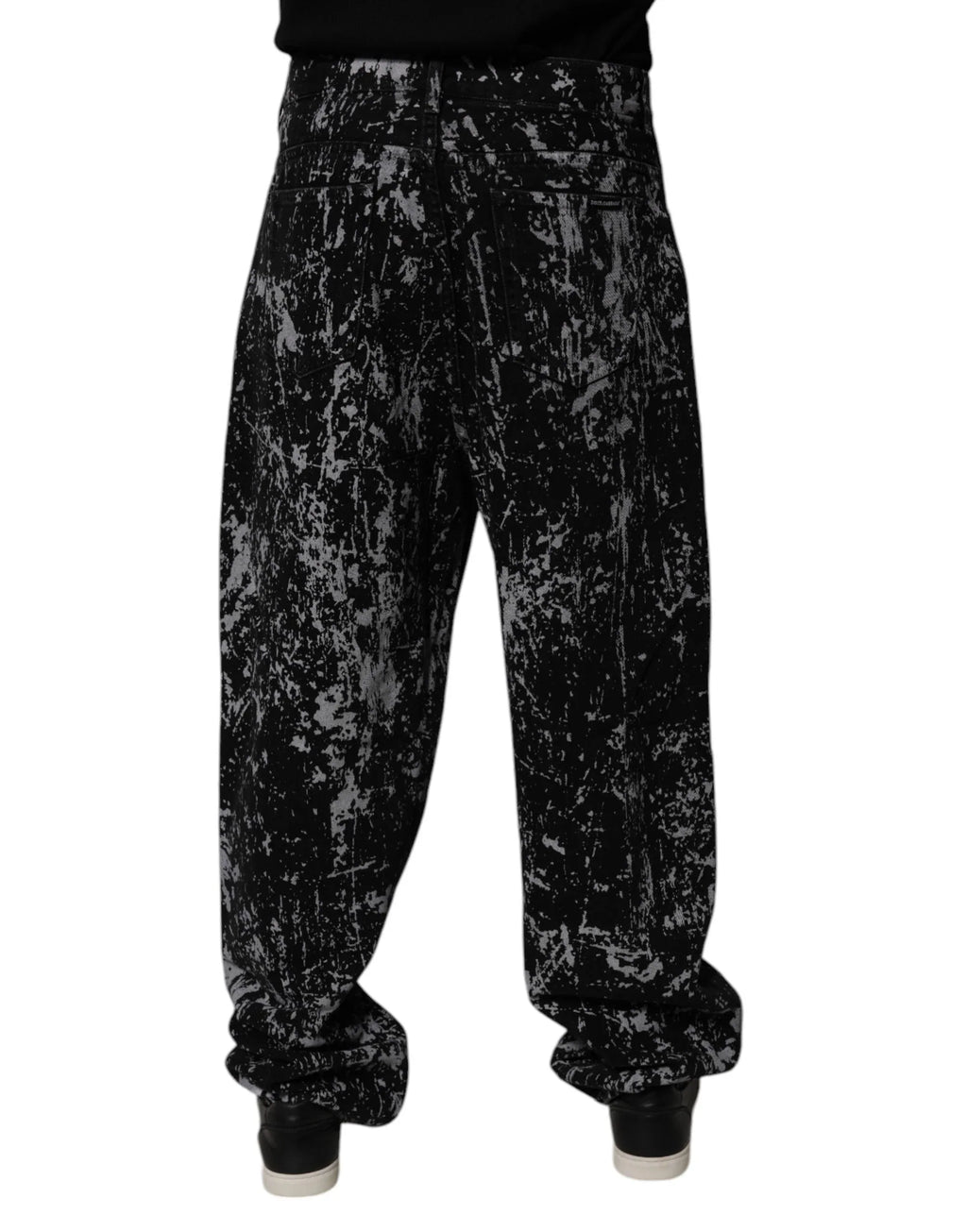 Dolce & Gabbana Black Tie Dye Cotton Straight Men Denim Jeans - Zeiniez