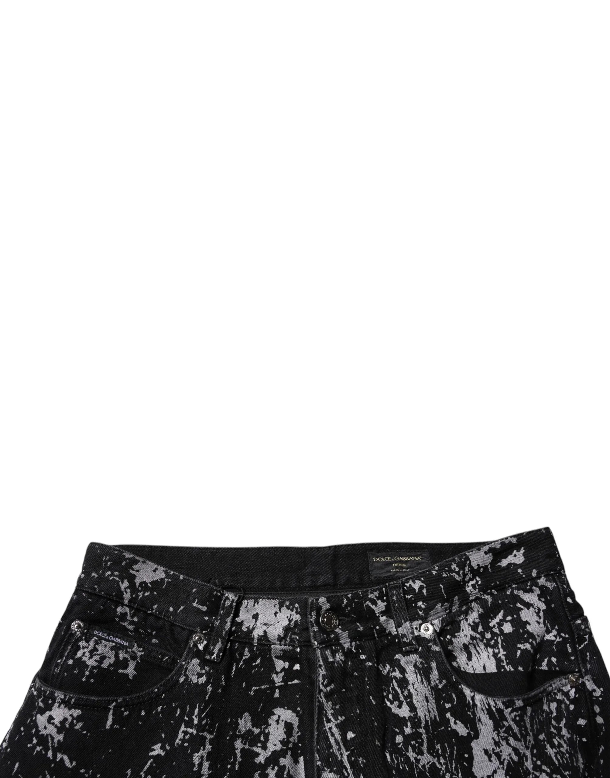 Dolce & Gabbana Black Tie Dye Cotton Straight Men Denim Jeans - Zeiniez