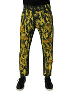 Dolce & Gabbana Black Yellow Tie Dye Tattered Skinny Men Denim Jeans - Zeiniez