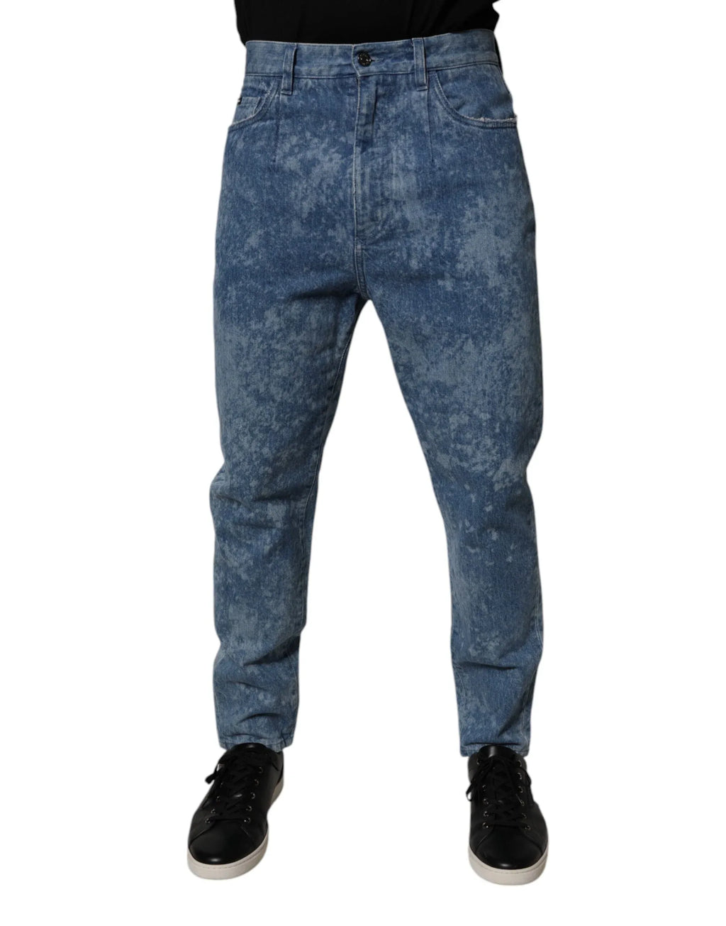 Dolce & Gabbana Blue Tie Dye Cotton Skinny Men Denim Jeans - Zeiniez