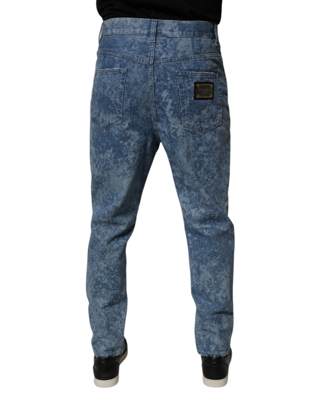 Dolce & Gabbana Blue Tie Dye Cotton Skinny Men Denim Jeans - Zeiniez