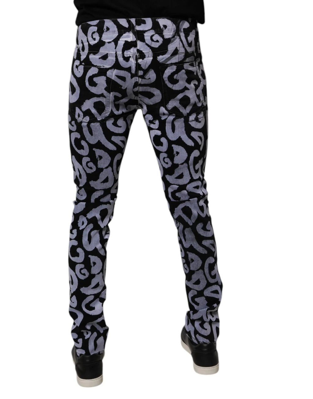 Dolce & Gabbana Black Logo Monogram Cotton Skinny Denim Jeans - Zeiniez