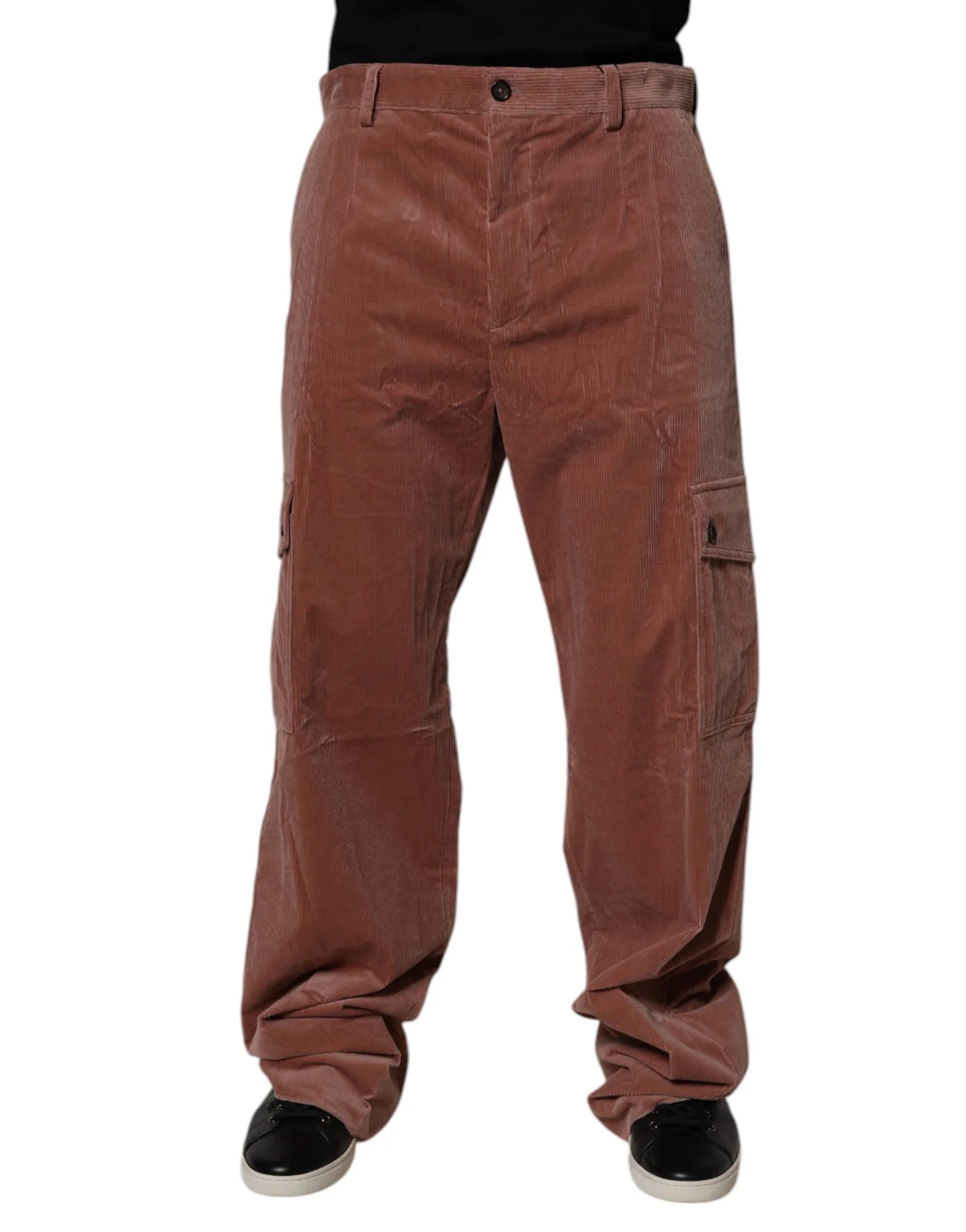 Dolce & Gabbana Brown Corduroy Cotton Cargo Men Denim Jeans - Zeiniez