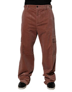 Dolce & Gabbana Brown Corduroy Cotton Cargo Men Denim Jeans - Zeiniez