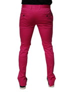 Dolce & Gabbana Pink Black Stripe Slim Fit Men Dress Pants - Zeiniez