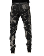 Dolce & Gabbana Black Tie Dye Cotton Skinny Zip Denim Jeans - Zeiniez