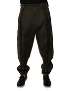 Dolce & Gabbana Dark Brown Cotton Jogger Cargo Pants - Zeiniez
