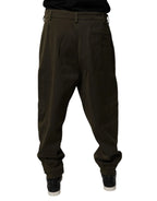 Dolce & Gabbana Dark Brown Cotton Jogger Cargo Pants - Zeiniez
