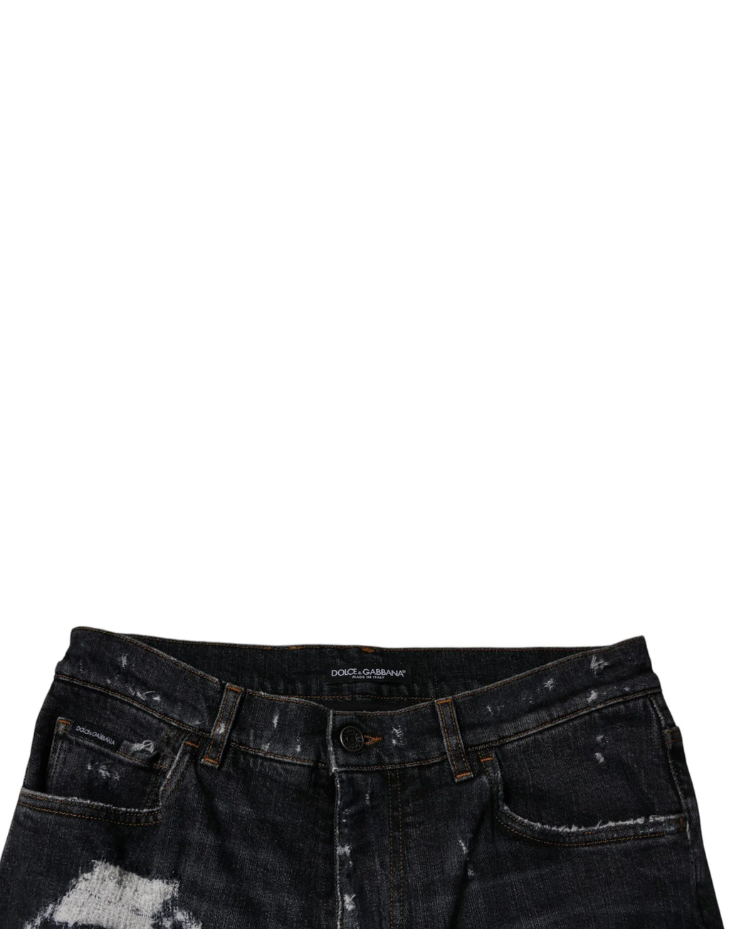 Dolce & Gabbana Black Tattered Cotton Skinny Men Denim Jeans - Zeiniez