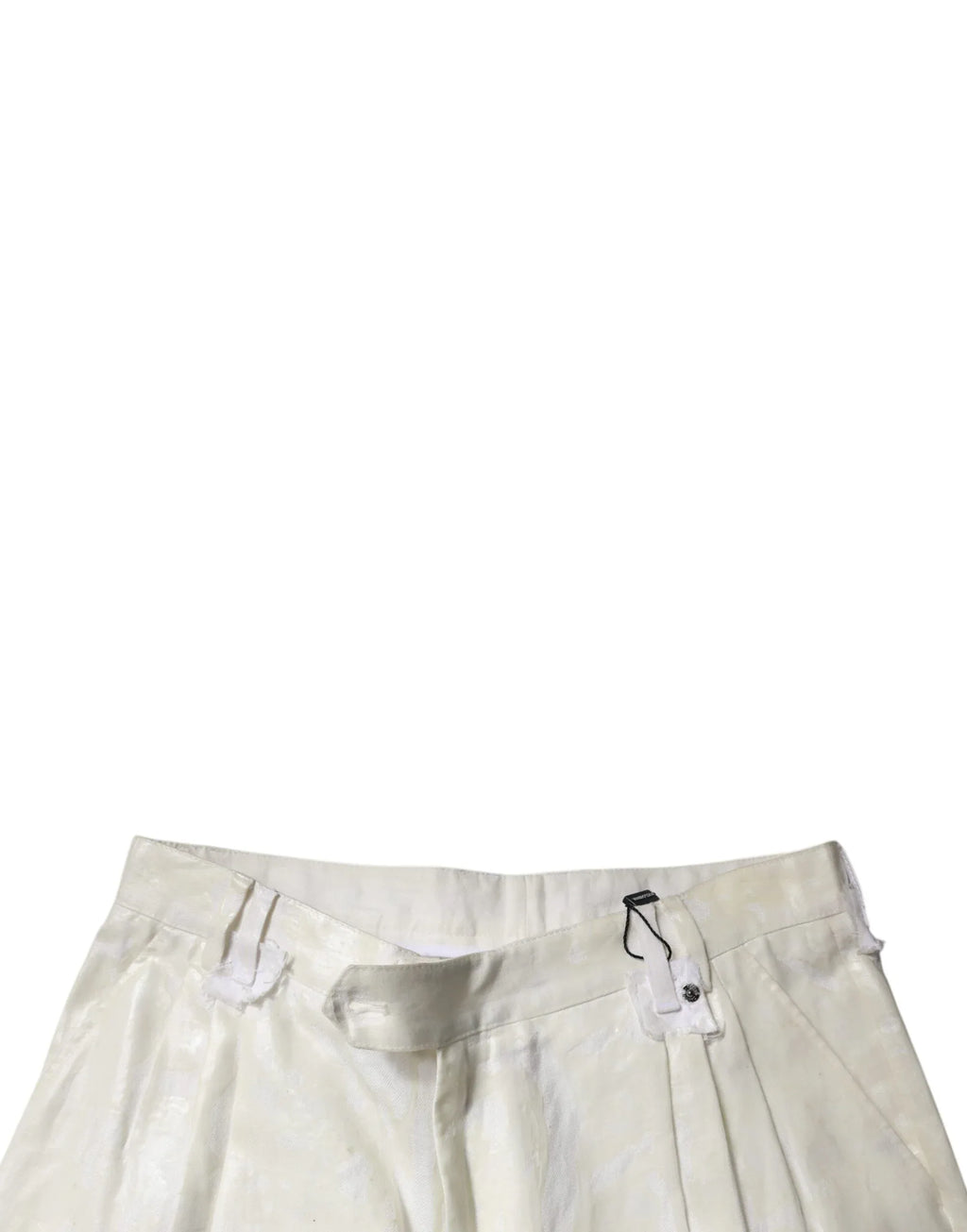 Dolce & Gabbana White Linen Mid Waist Straight Men Denim Jeans - Zeiniez