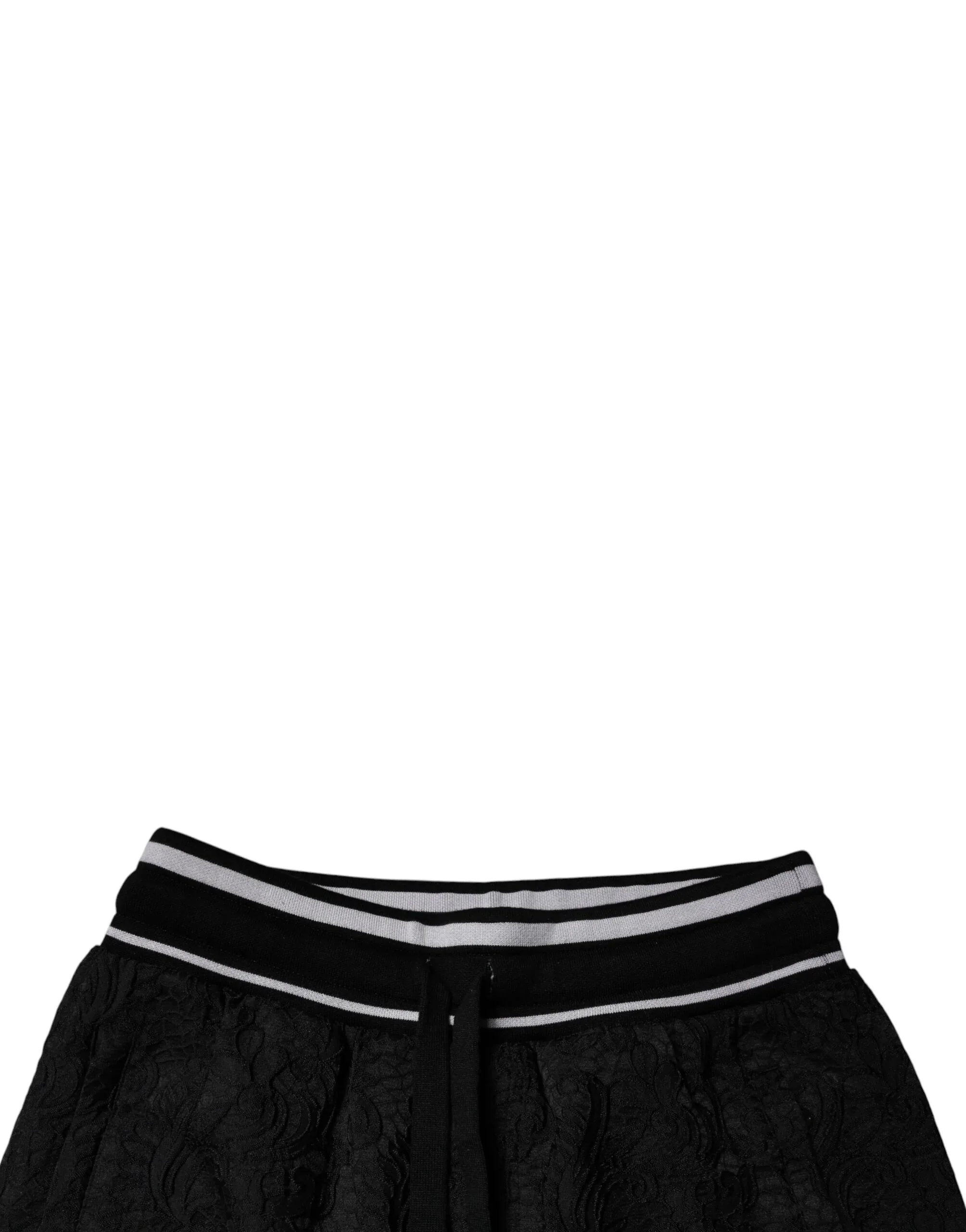 Dolce & Gabbana Black Mid Waist Jogger Men Sweatpants Pants - Zeiniez