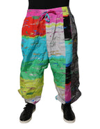 Dolce & Gabbana Multicolor Patchwork Mid Waist Sweatpants Pants - Zeiniez